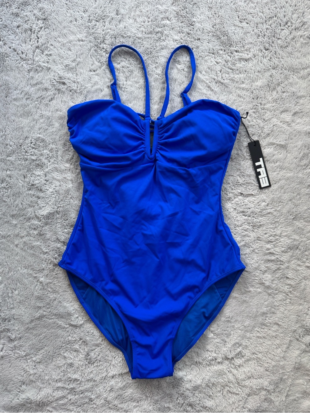 TA3 Converty Snatched Waist Lace Up Corset Back Swimsuit Sapphire Medium Regular